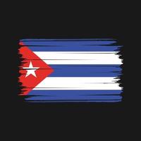 vettore della spazzola della bandiera di cuba. bandiera nazionale