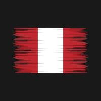pennello bandiera del Perù. bandiera nazionale vettore