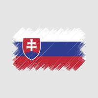 pennello bandiera slovacchia. bandiera nazionale vettore