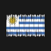 pennellate di bandiera uruguaiana. bandiera nazionale vettore