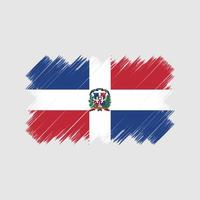 pennello bandiera repubblica dominicana. bandiera nazionale vettore