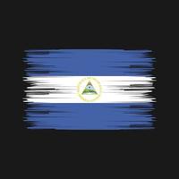 pennello bandiera nicaragua. bandiera nazionale vettore