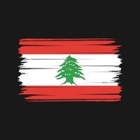 vettore della spazzola della bandiera del libano. bandiera nazionale
