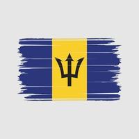 vettore di pennello bandiera barbados. bandiera nazionale