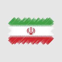 pennello bandiera iraniana. bandiera nazionale vettore