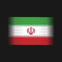 vettore di bandiera iraniana. bandiera nazionale