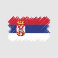pennello bandiera serbia. bandiera nazionale vettore