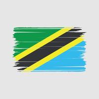vettore della spazzola della bandiera della tanzania. bandiera nazionale