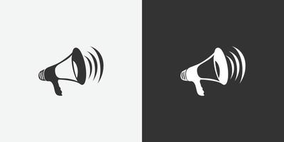 megafono vettore icona. nero e bianca vettore simboli per il tuo design