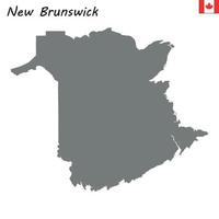 carta geografica Provincia di Canada vettore