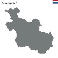 alto qualità carta geografica Provincia di Olanda vettore