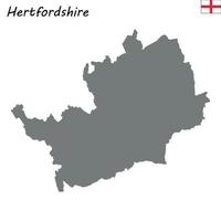 alto qualità carta geografica è un' cerimoniale contea di Inghilterra vettore