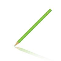 realistico di legno leggero verde matita per scuola e prescolastico arte attrezzatura vettore