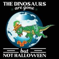 migliore dinosauri Halloween tendy maglietta design vettore