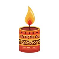 Diwali decorativo candela vettore