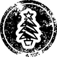 icona di albero di Natale in difficoltà vettore