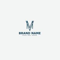 mv logo design template elemento di branding grafico vettoriale. vettore