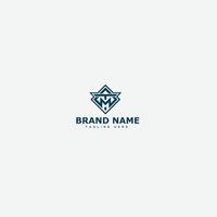 mt logo design template elemento di branding grafico vettoriale. vettore