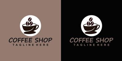 caffè icona logo e caffè negozio logo design ispirazione con creativo elemento premio vettore