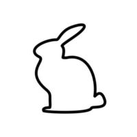coniglio uno linea silhouette. coniglio illustrazione minimalismo. linea disegno, sorprendente arte. animale domestico vettore