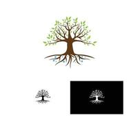 natura albero, un illustrazione di logo design vettore