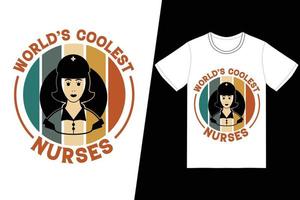 infermiera maglietta design gratuito vettore