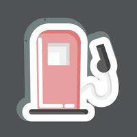 etichetta gas pompa. adatto per settore automobilistico simbolo. semplice design modificabile. design modello vettore. semplice illustrazione vettore