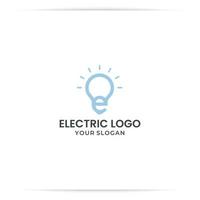 logo design e lampadina astratto freccia vettore