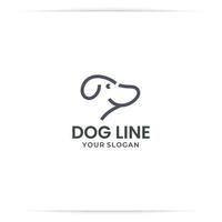 logo design cane linea astratto vettore