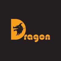 Drago logo sfondo vettore