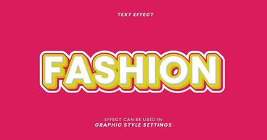 moda testo effetto con 3d lettere vettore
