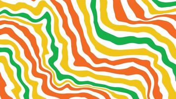 sfondi a onde acide con linee arcobaleno in stile hippie degli anni '70 e '60. y2k carta da parati modelli retrò vintage anni '70 anni '60 groove. collezione di sfondi poster psichedelici. illustrazione di disegno vettoriale