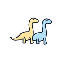 dinosauri icone simbolo vettore elementi per Infografica ragnatela