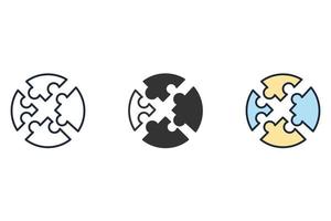 puzzle icone simbolo vettore elementi per Infografica ragnatela