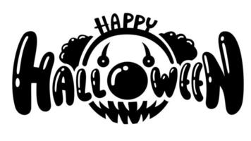 banner di testo di halloween felice, vettore