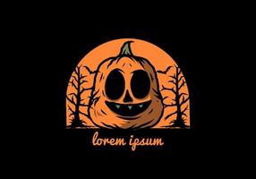 pauroso Halloween cose illustrazione design vettore