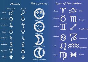 Simboli astrologici vettore