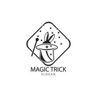 illustrazione di Magia cappello con bacchetta magica vettore