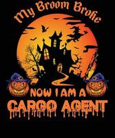 carico agente maglietta design per Halloween vettore