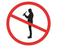 ostile cartello - esso è proibito per bevanda alcolizzato bevande vettore