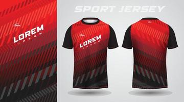 maglia rossa maglia sportiva design vettore