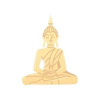 icona della statua del buddha vettore