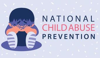 mese nazionale per la prevenzione degli abusi sui minori vettore