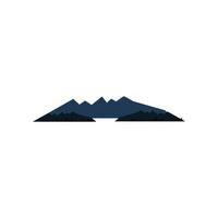 piatto semplice minimalista montagna paesaggio vettore