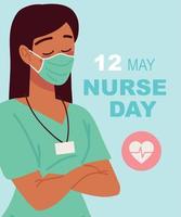 internazionale infermiera giorno celebrazione vettore