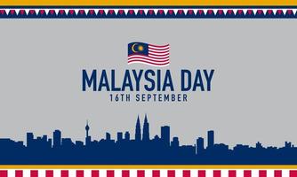 disegno di sfondo del giorno della Malesia. illustrazione vettoriale. vettore