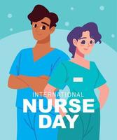 internazionale infermiera giorno, personale vettore
