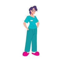 infermiera femmina nel uniforme vettore