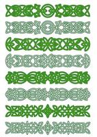 verde celtico ornamento elementi vettore