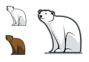 divertente bianca orso animale personaggio vettore